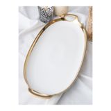 ACAR Arwen Oval Gold Sunum Tepsi 40.5X20X3 CM
