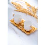 ACAR Ayla 2 Kişilik Tepsili Sunum Kahve Fincanı Takımı - 90 ml