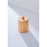 Acar Bambu kapaklı Kavanoz - 12 cm - Kahverengi