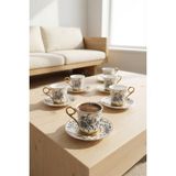 Acar Becky 6 Kişilik Kahve Fincan Takımı - 90 ml - Renkli