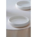 Acar Bıanco Lınea Tekli Çukur Tabak 21CM - YOK - Beyaz