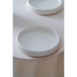 Acar Bıanco Lınea Tekli Çukur Tabak 24CM - YOK - Beyaz