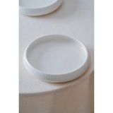 Acar Bıanco Lınea Tekli Pasta Tabak 18CM - YOK - Beyaz