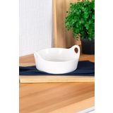 Acar Bianco Perla 21 cm Oval Kulplu Kase