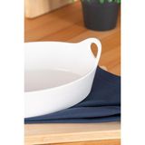 Acar Bianco Perla Oval Kulplu Kase - 26 cm SCT-05396