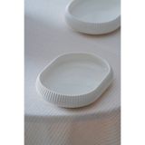 ACAR Bianco Perla Porselen Oval Tabak - 14 cm