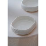 ACAR Bianco Perla Porselen Oval Tabak - 17 cm