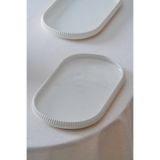 ACAR Bianco Perla Porselen Oval Tabak - 26 cm