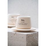 Acar Blush 2 Kişilik Kahve Fincan Takımı - 200 ml - Krem