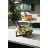 Acar Bosco Akasya Salata Servis Kasesi & Çatal Kaşık - 2700 ml - 2,7 lt