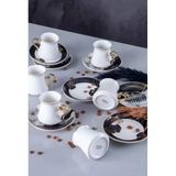 Acar Botanical Karışık 6'Lı Porselen Kahve Fincan Takımı Mxg-010266