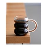 Acar Cam Kahverengi Kulplu Kupa 360ML - 360 ml - Bronz