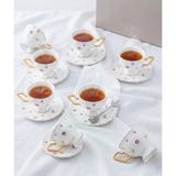 Acar Camilla 6'Lı Porselen Çay Fincan Takımı 175 Ml 06042