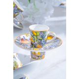 ACAR Capri 6 Kişilik Porselen Kahve Fincanı Takımı - 90 ml