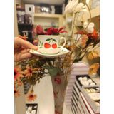 Acar Cherry 6 Kişilik Porselen Kahve Fincan Takımı - 90 ml - 12 Adet
