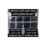 ACAR CİVATA 800 Parça Mini Vida 2.2 MM Elektronik Pcb Metal Ağaç Plastik için