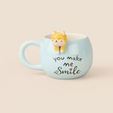 Acar Cuddly Figürlü Kupa - Mavi - 350 ml - Montajsız