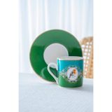 ACAR Cybil 6 Kişilik Porselen Kahve Fincan Takımı - 90 ml