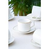 Acar Deborah Gold 6 Kişilik Çay-nescafe Fincanı Takımı Syt-06066 Beyaz