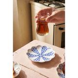 Acar Dem 6'lı Porselen Çay Tabağı Mavi - 15 cm