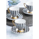 Acar Destiny 6 Kişilik Kahve Fincanı Takımı - 90 ml - Renkli