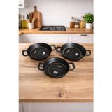 Acar Diamante 3 Lü Döküm Sahan Set 20+22+24 Cm
