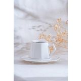 ACAR Elara Silver 6 Kişilik Kahve Fincanı Takımı - 90 ml