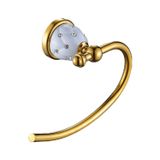 Acar Elegand Gold Serisi, Porselen İşlemeli, Paslanmaz Pirinç Yuvarlak Havluluk