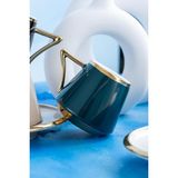Acar Ella 6 Kişilik Kahve Fincanı Takımı Desenli Seramik 90 ml 12 Parçalı Set