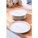 ACAR Feel Good 6 lı Servis Tabağı Seti - 25 cm