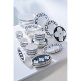 ACAR Feyre 6 Kişilil 45 Parça Yemek Takımı POR-07308/1 Siyah - Beyaz POR-07308/1