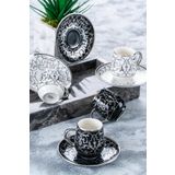 Acar Grace Silver 90 ml Çok Renkli 6 Kişilik Kahve Fincanı Takımı