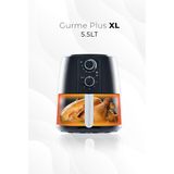 Acar Gurme Plus XL 5.5 L Fritöz Tek Hazne Isı Ayarı Özellikleri ile Yağsız Pişirme - Siyah