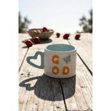 Acar Heart Good Porselen Kupa - 360 ml - Renkli