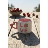 Acar Heart Love Porselen Kupa - 360 ml - Renkli