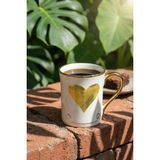 Acar Heart Porselen Kupa Sarı - 250 ml - Renkli