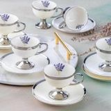 Acar Hxf-05177 Miranda Silver 6Li Kahve Fincan Takimi