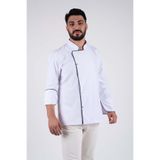 ACAR İŞ TEX Erkek Beyaz Şef Aşçı Ceket- BEYAZ S