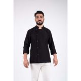 ACAR İŞ TEX Erkek Siyah Düz Şef Aşçı Ceketi Siyah 3XL