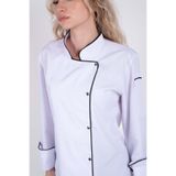 ACAR İŞ TEX Kadın Beyaz Şef Aşçı Ceket Beyaz S
