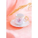Acar Isabella 6lı Kahve Fincan Takımı YKG-05988 - Renkli - 90 ml