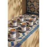 ACAR Josefina 6 Kişilik Kahve Porselen Fincan Takımı - 90 ml