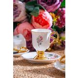 Acar Kaı-07517 Lansy 6Lı Kahve Fincan Takımı Karışık