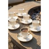 Acar Kaı-09268 Blair Gold 6 Kişilik Kahve Fincanı Takımı 90 Ml