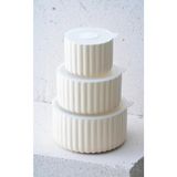 Acar KAL-07464 Blush 3 Lü Saklama Kabı - Krem - SAKLAMA KABI
