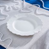 Acar King Kırık Beyaz 22 cm Pasta Tabağı