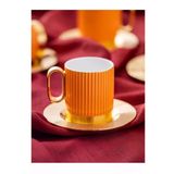 Acar Koh-05839 Erika Porselen 4 Lü Çay Fincan Takımı 160Ml Turuncu