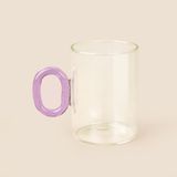 Acar Kuplu Cam Kupa - Renkli - 450 ml - Montajsız
