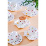 Acar Ladurée 6 Kişilik Kahve Fincan Takımı - 75 ml - Renkli