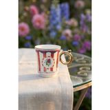 Acar Lavinya Porselen Kupa Kırmızı - 300 ml - Renkli